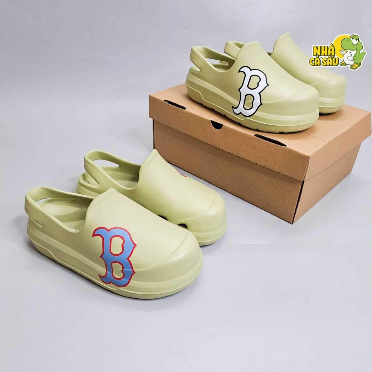  Giày sục clog unisex mũi tròn MLB Chunky Bouncer 