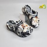  Dép sục cross classic marble platform camo loang đen trắng đế cao 5 phân nam nữ 