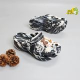  Dép sục cross classic marble platform camo loang đen trắng đế cao 5 phân nam nữ 