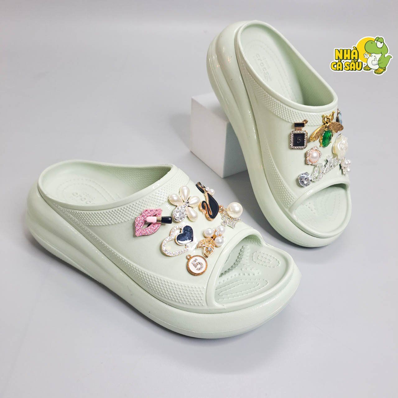  Dép quai ngang cross classic crush nữ chính hãng 