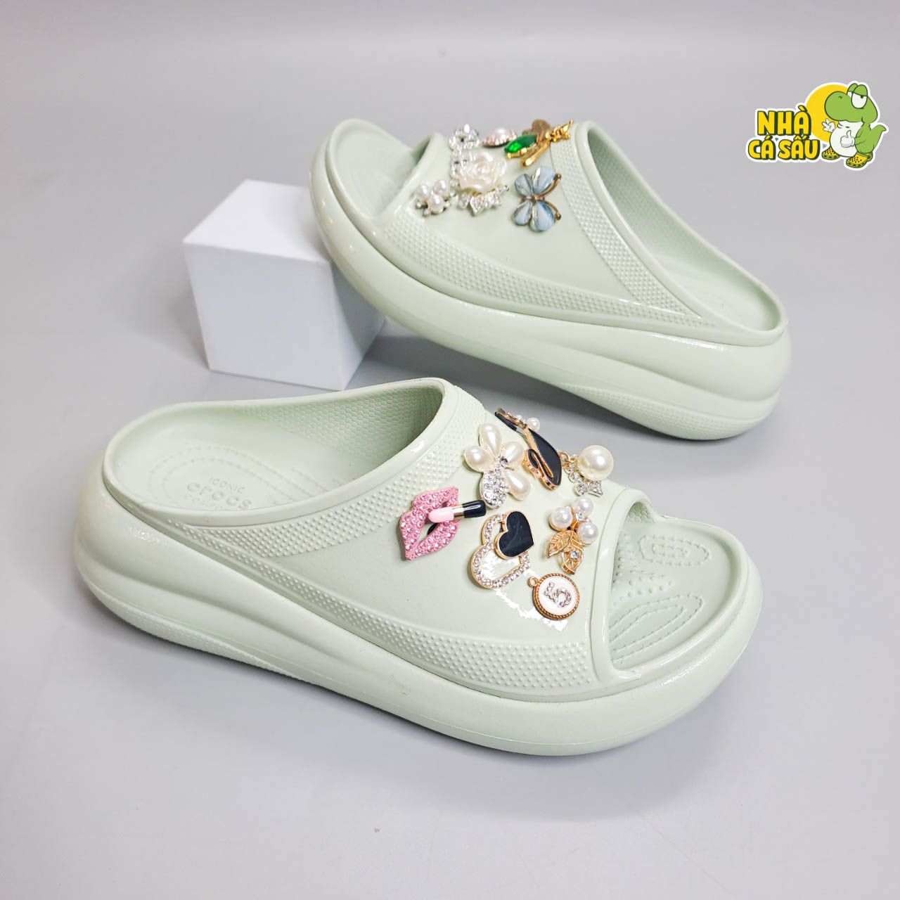  Dép quai ngang cross classic crush nữ chính hãng 