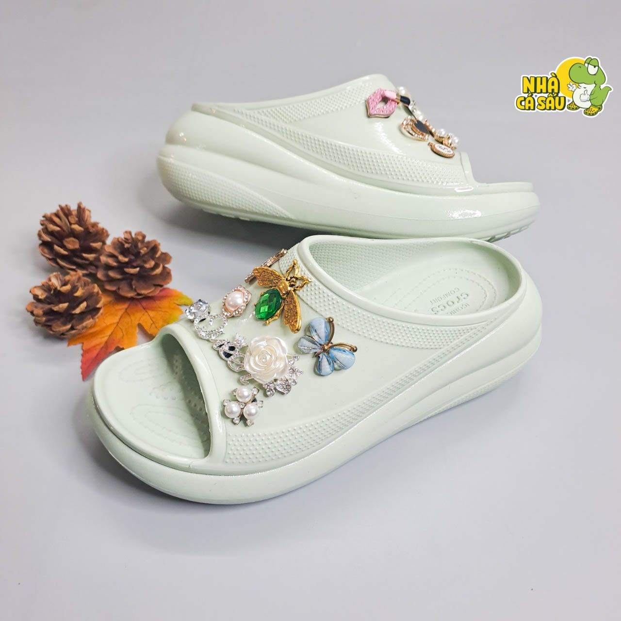  Dép quai ngang cross classic crush nữ chính hãng 