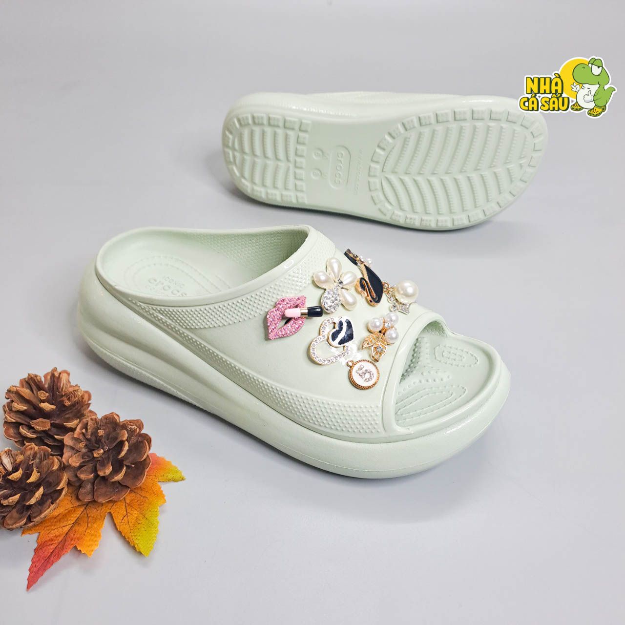  Dép quai ngang cross classic crush nữ chính hãng 