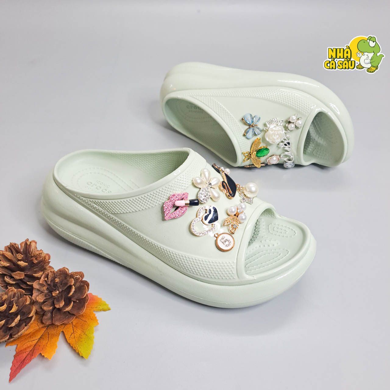  Dép quai ngang cross classic crush nữ chính hãng 