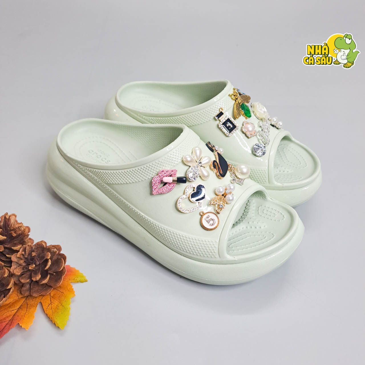  Dép quai ngang cross classic crush nữ chính hãng 
