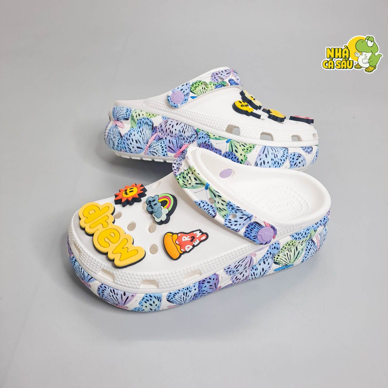  Dép sục cross crush butterfly bướm 4 phân trẻ em 