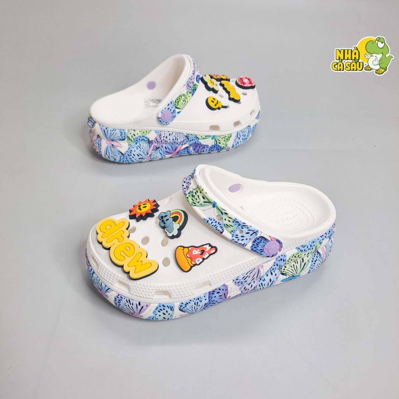  Dép sục Dinas crush butterfly 6 phân nam nữ, sục bướm họa tiết 