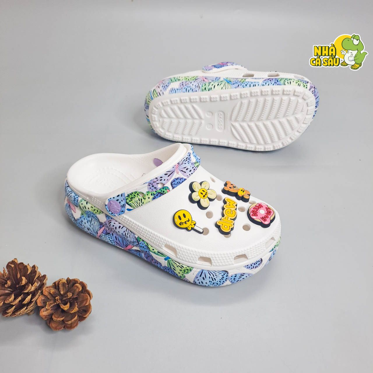  Dép sục cross crush butterfly bướm 4 phân trẻ em 