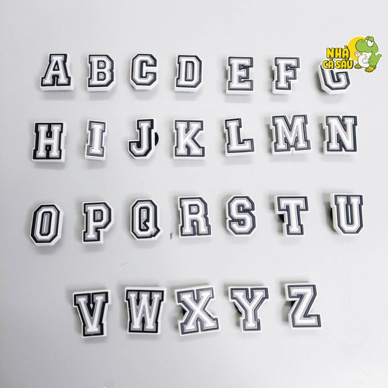  Jibbitz charms Dinas xịn gắn dép chữ cái và số 