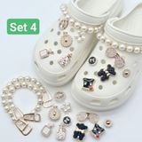  Set Jibbitz charms dây xích giả kim gắn trang trí dép Dinas 