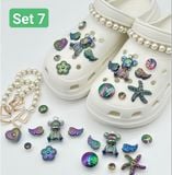  Set Jibbitz charms dây xích giả kim gắn trang trí dép Dinas 