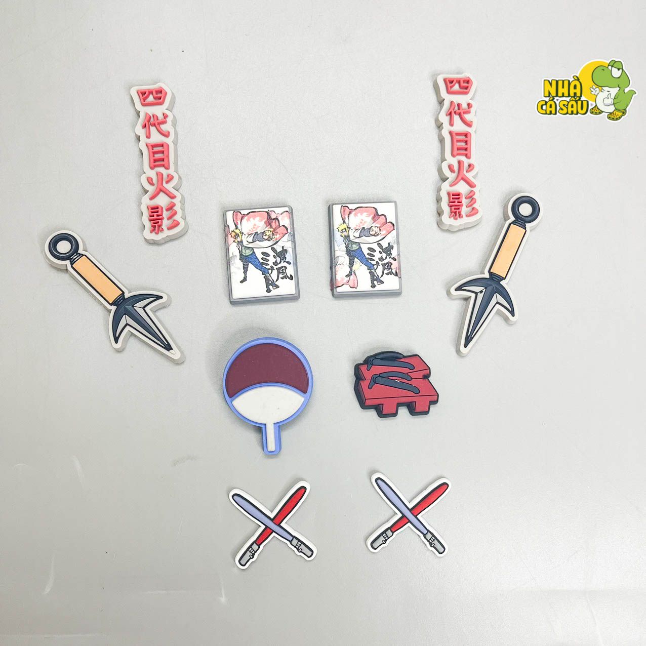  Set jibbitz charms Naruto 3D xịn gắn dép cross 