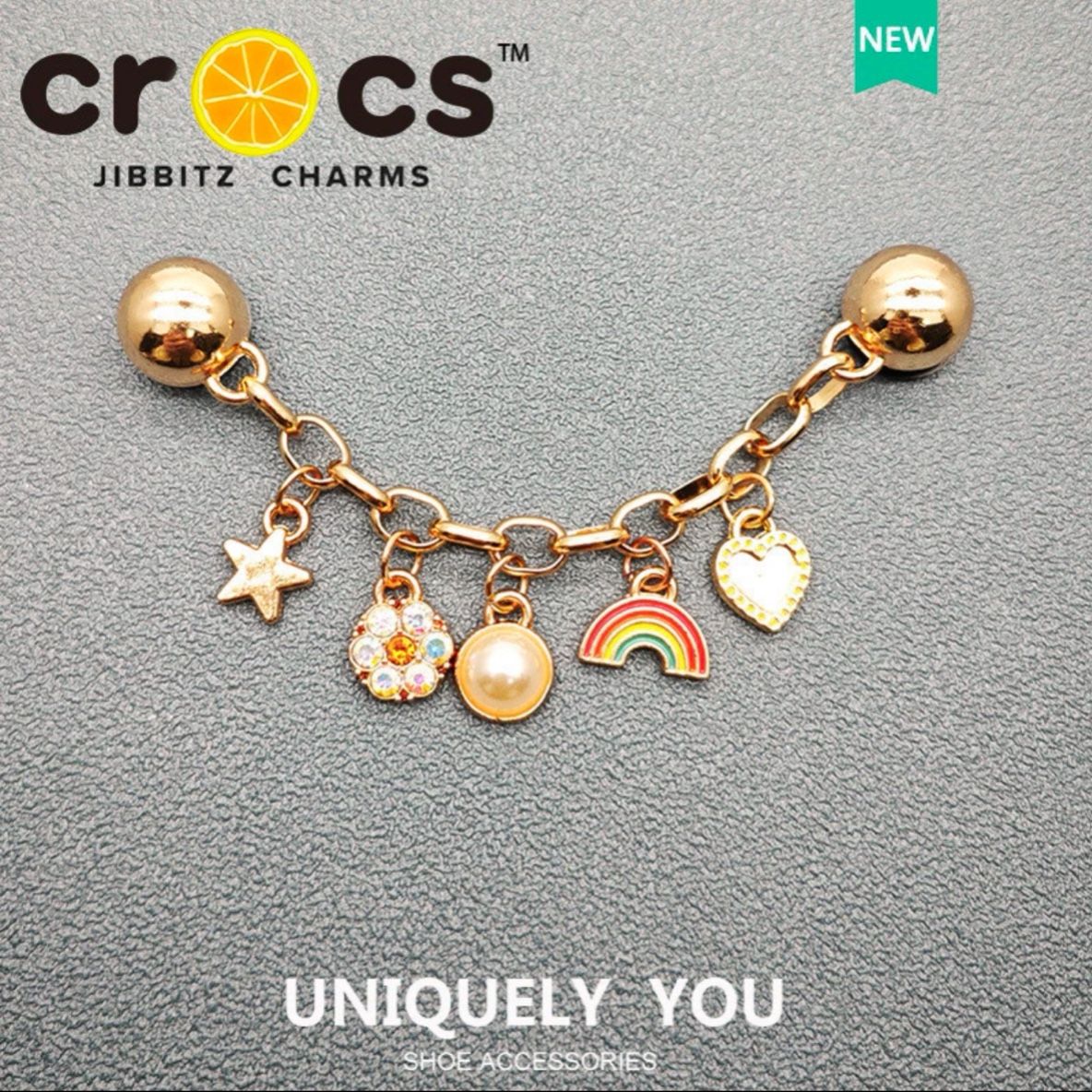  Jibbitz charms dây xích gắn dép cross 