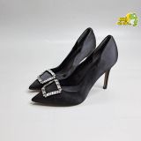  Giày cao gót Sam Elderman 9 phân mũi nhọn đính đá 