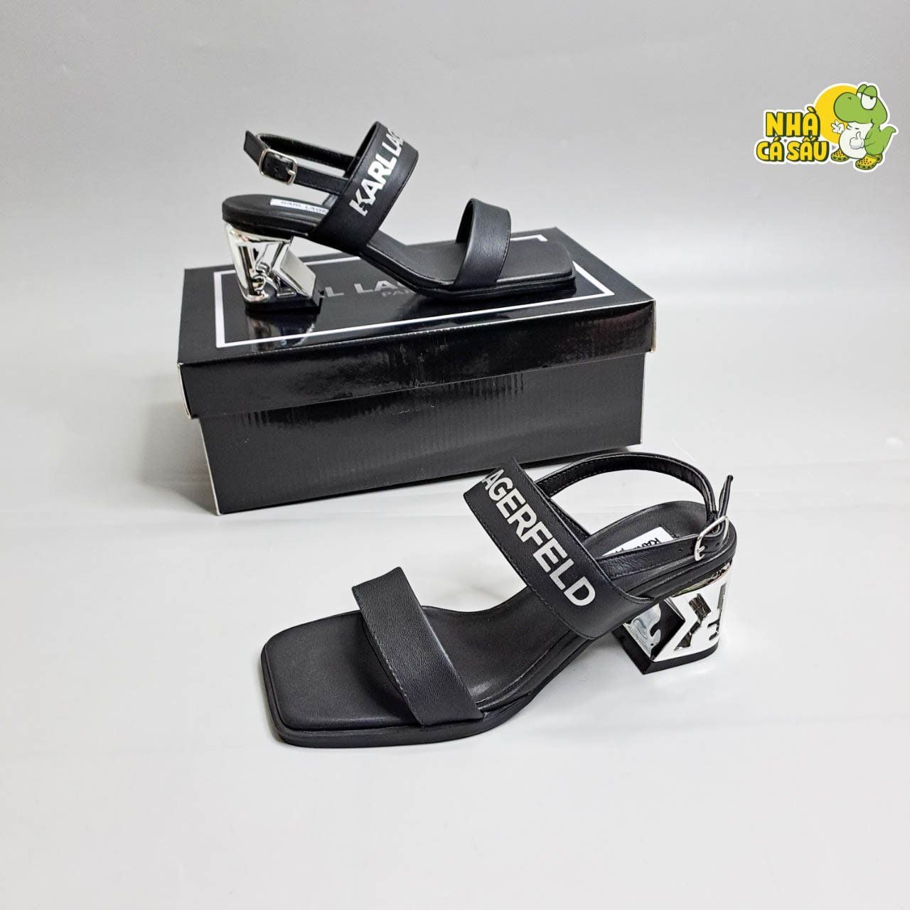  Sandal cao gót K.arl Lag.erfeld 5 phân nữ 