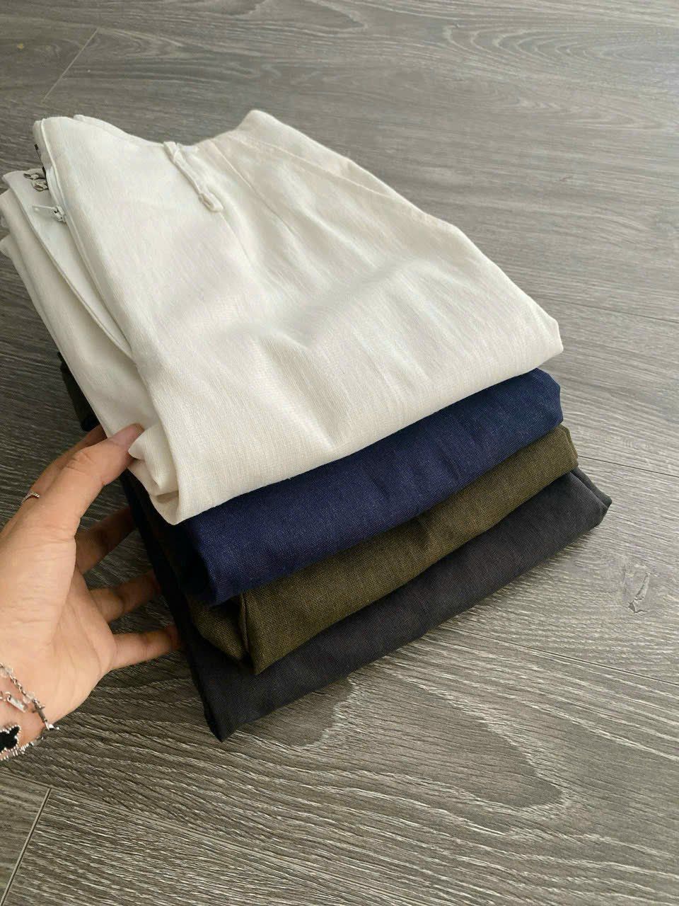  Quần ống suông Zara linnen nữ 