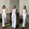 Quần ống suông lưng cao basic linen nữ