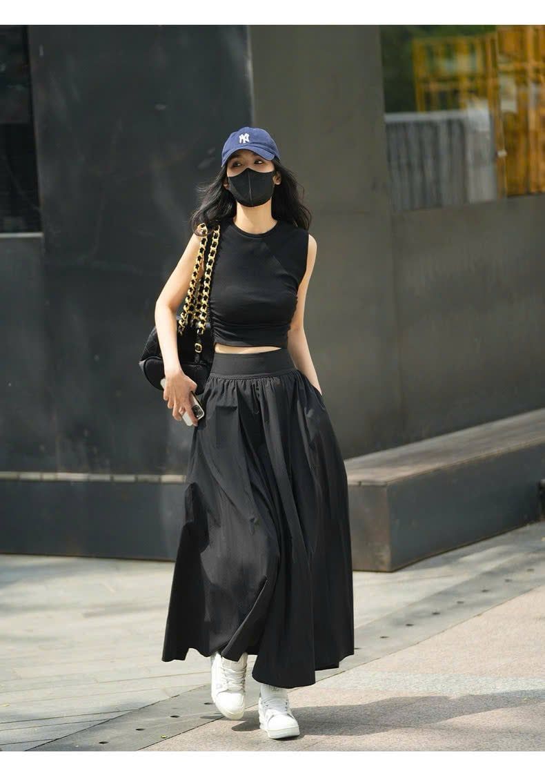  Chân váy Midi CK nữ dáng xòe 