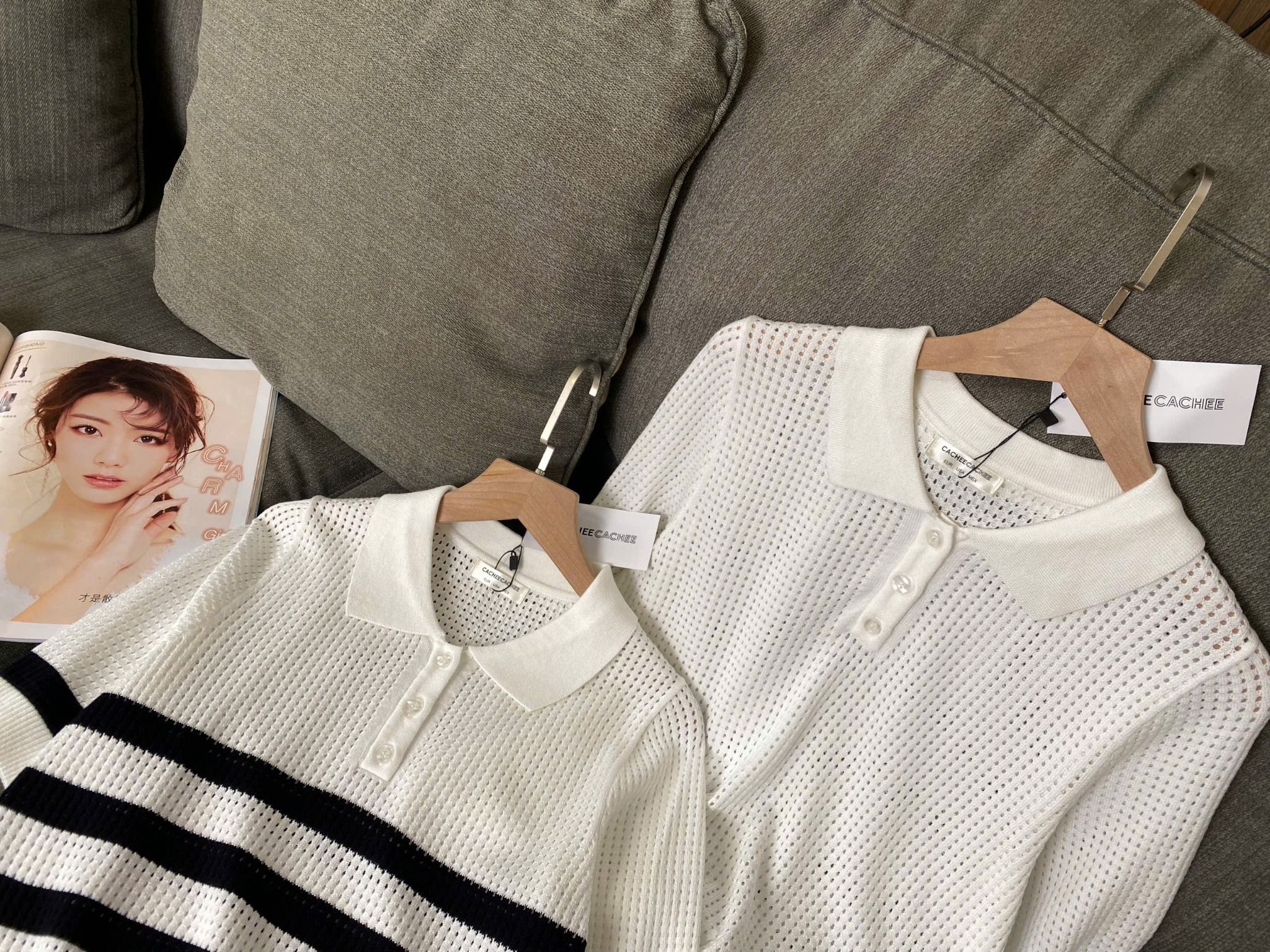  Áo Ca.che polo dệt kim 