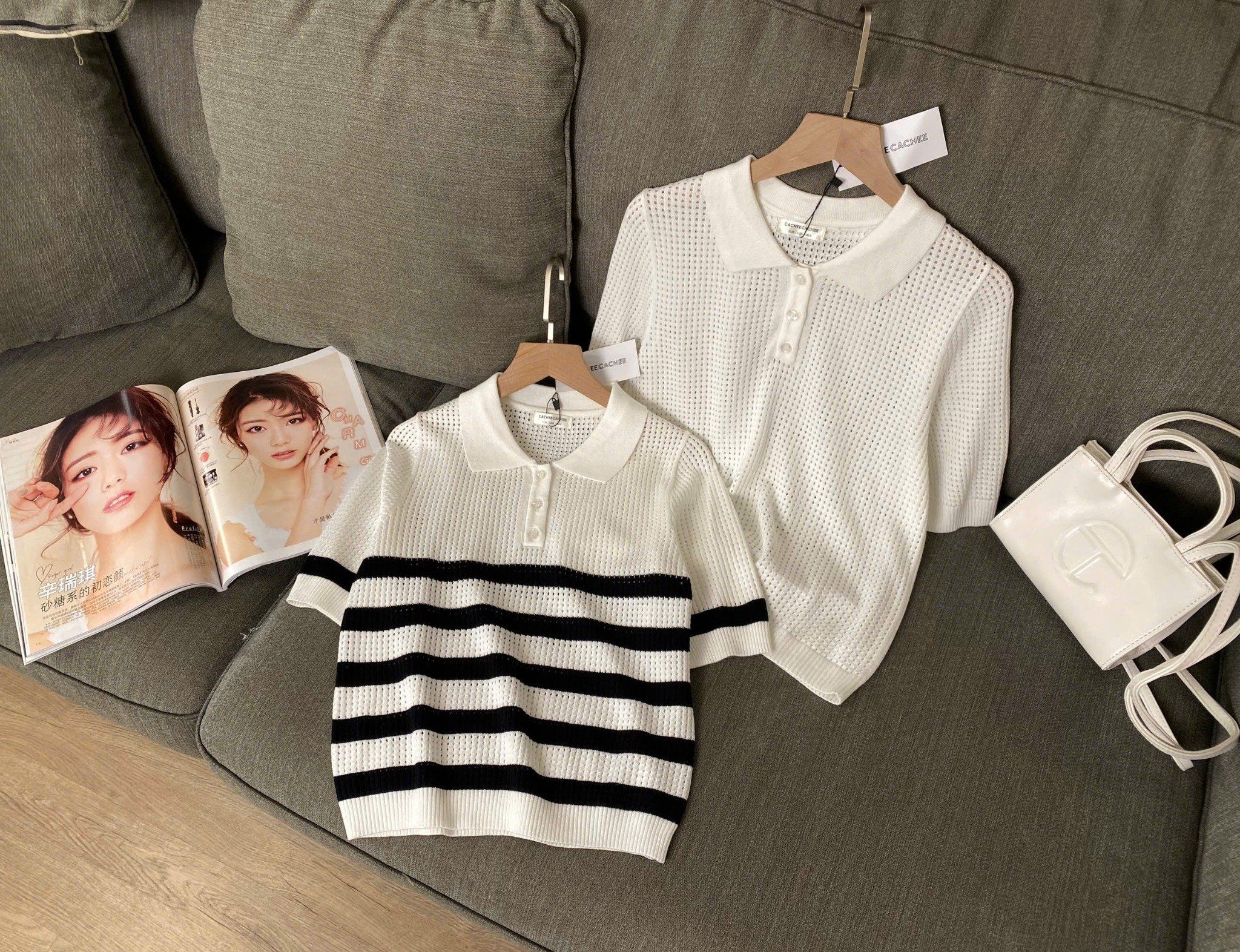  Áo Ca.che polo dệt kim 