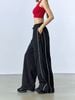 Quần jogger nữ dù ống rộng phối line