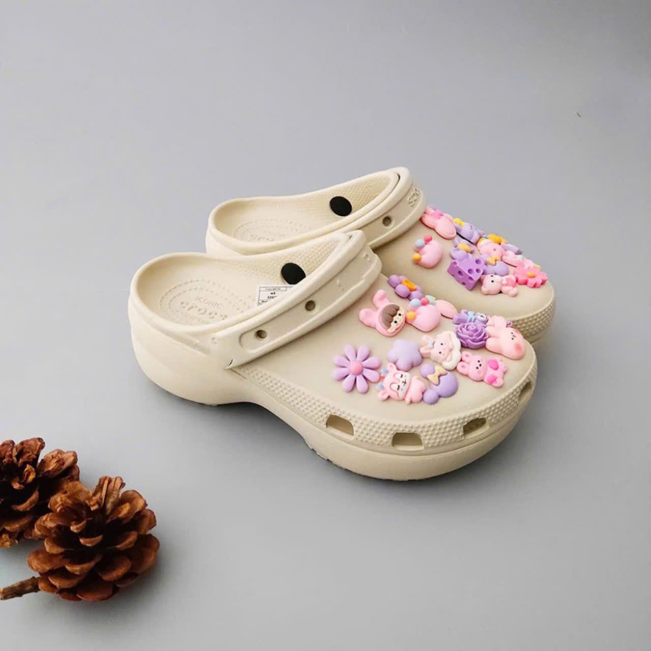  Dép sục Dinas classic platform đế cao 5 phân nữ 