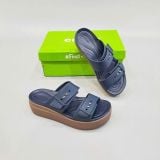  Dép quai ngang đế bánh mỳ Dinas brooklyn mid wedge cài khuy nữ 
