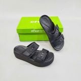  Dép quai ngang đế bánh mỳ Dinas brooklyn mid wedge cài khuy nữ 