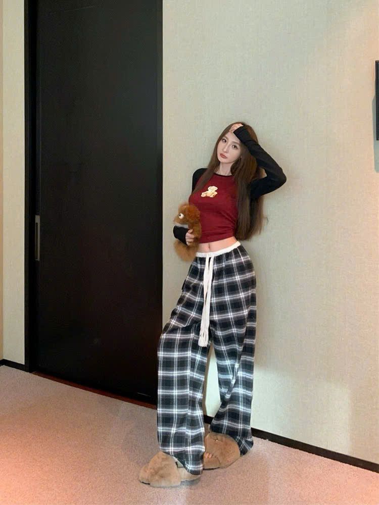  Quần culotes ZA.RA sọc caro 
