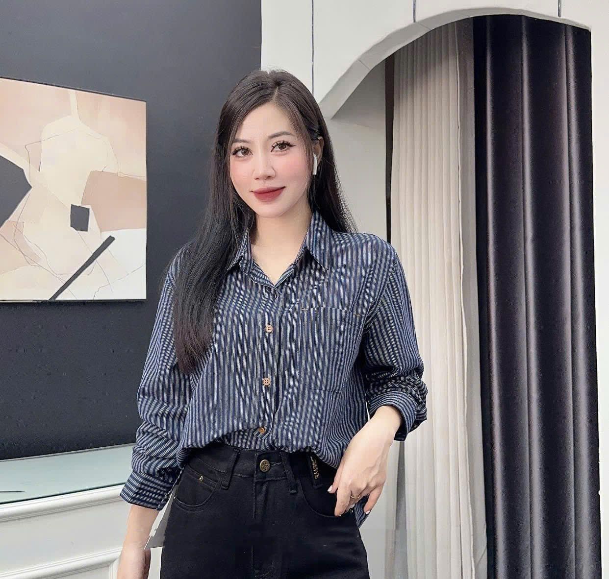  Áo sơ mi thô kẻ bảng 