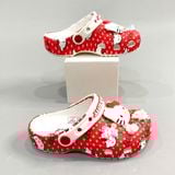  Dép sục cross classic Hello Kitty đỏ trẻ em 
