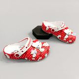  Dép sục cross classic Hello Kitty đỏ trẻ em 