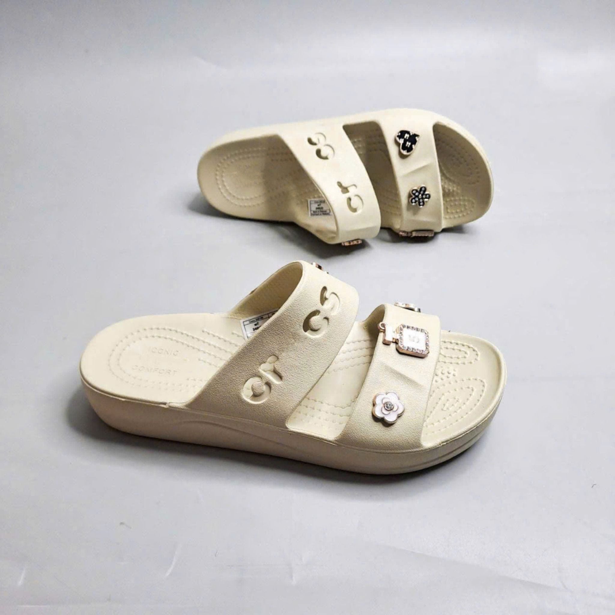  Dép Dinas hai quai ngang baya platform sandals nữ 