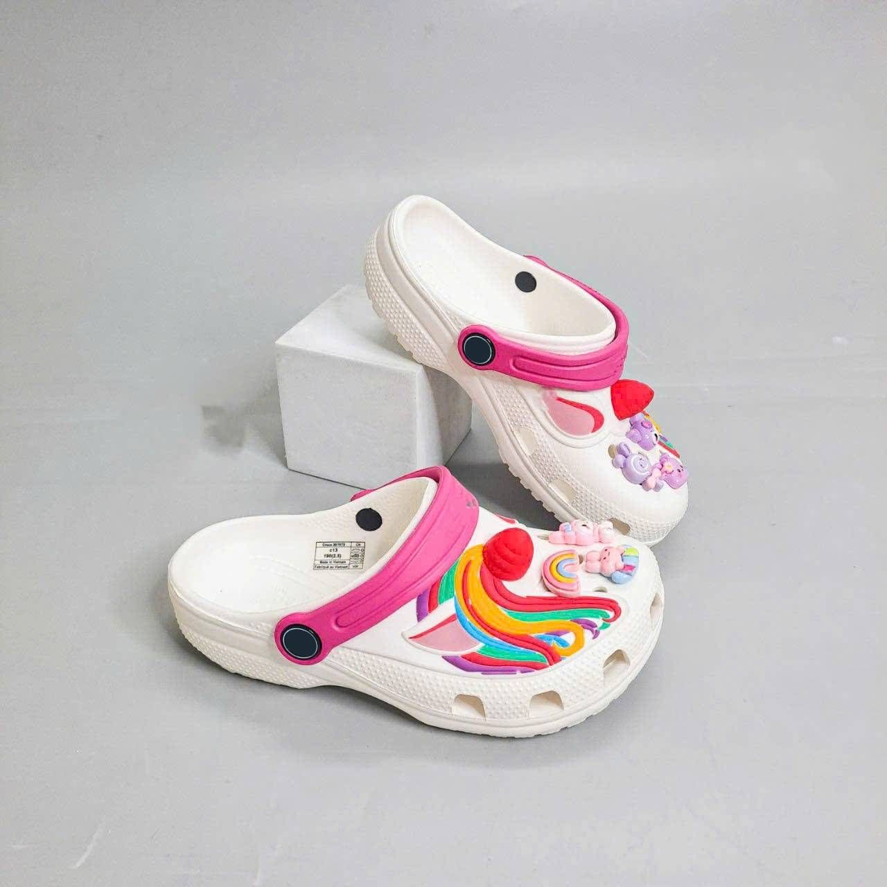  Dép sục Dinas classic unicorn sừng trẻ em, dép Dinas pony cho bé gái 