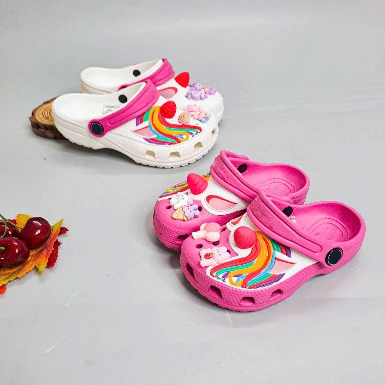  Dép sục Dinas classic unicorn sừng trẻ em, dép Dinas pony cho bé gái 