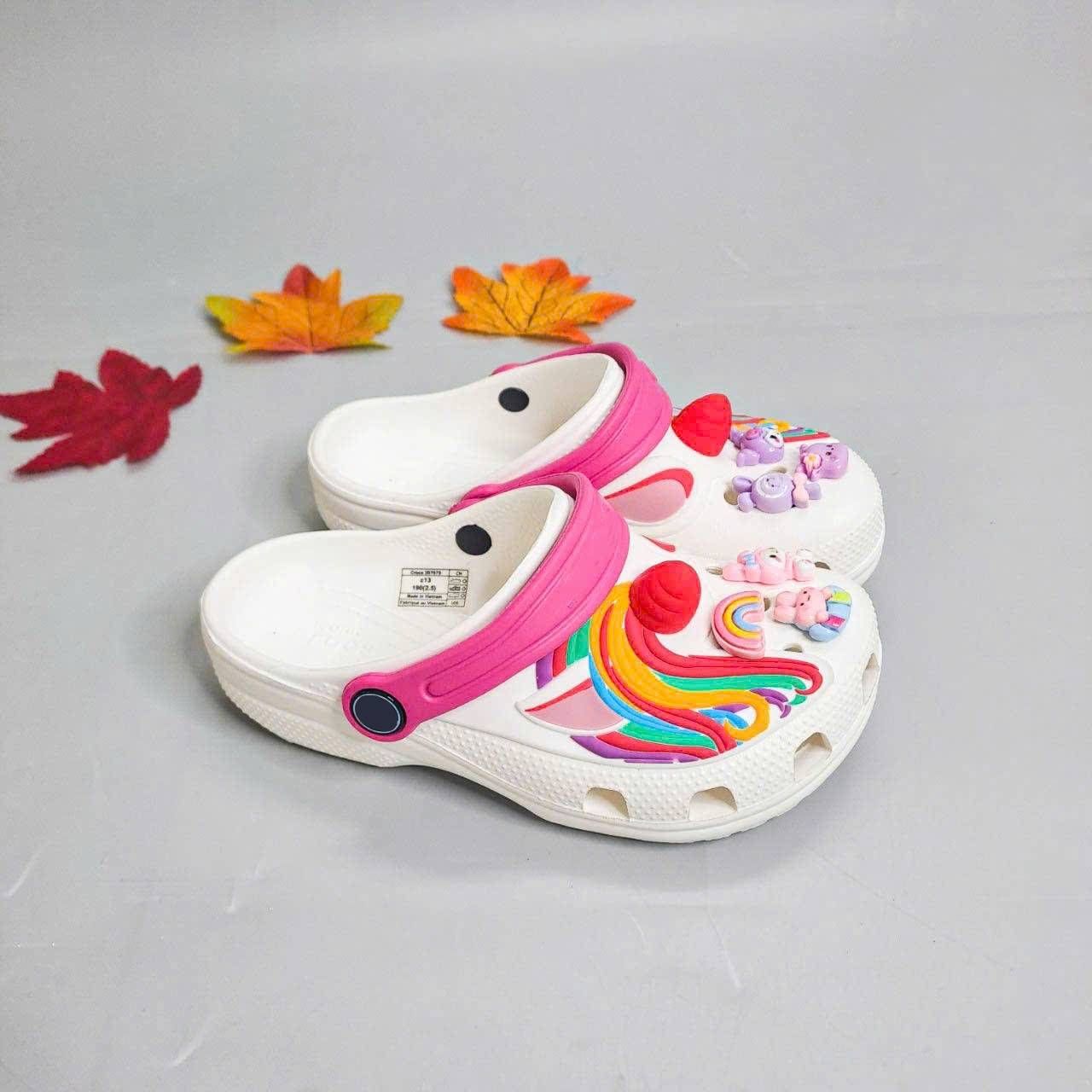  Dép sục Dinas classic unicorn sừng trẻ em, dép Dinas pony cho bé gái 