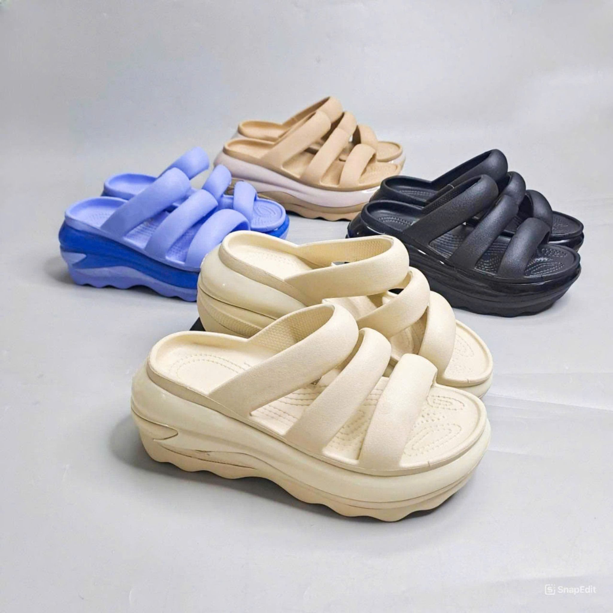  Dép quai ngang cross mega crush triple strap nam nữ 