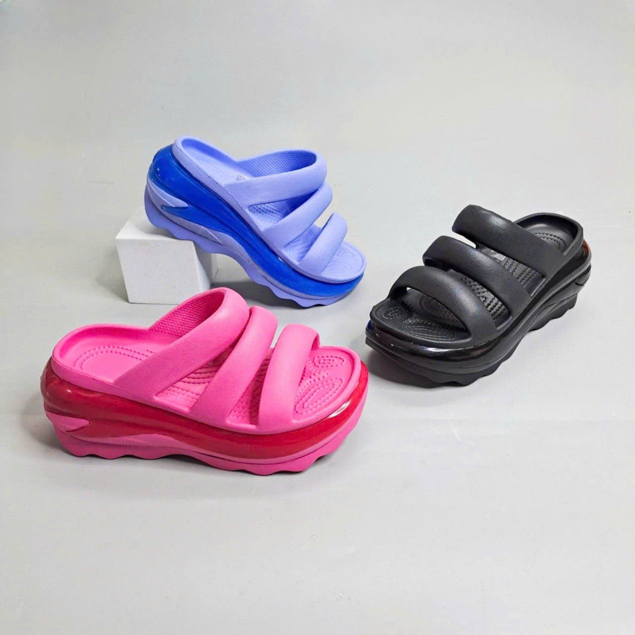  Dép quai ngang cross mega crush triple strap nam nữ 