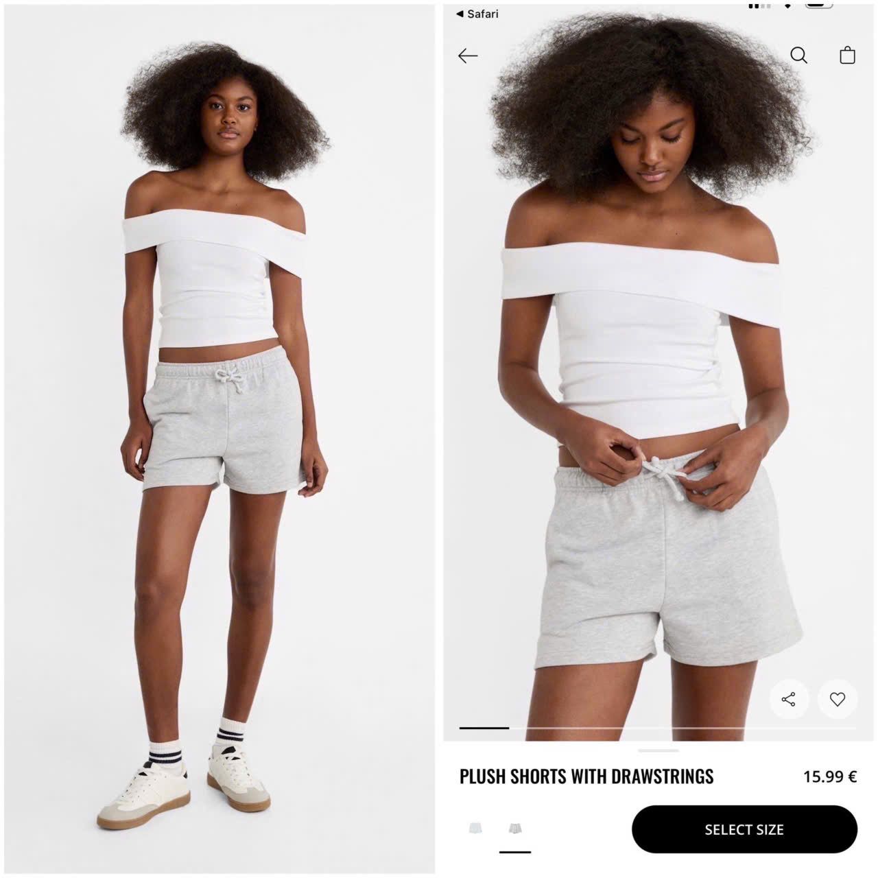  Quần Short nỉ nữ Stra.divarius 