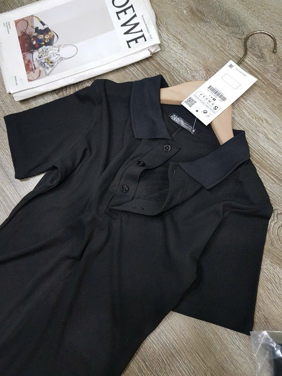  Váy za.ra polo hàng xịn xò cổ chất gân 