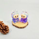  Jibbitz Labubu 3D kim tuyến lấp lánh con to gắn dép cross trang trí 