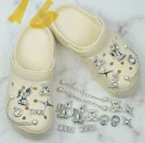  Set Jibbitz charms dây xích giả kim gắn trang trí dép Dinas 