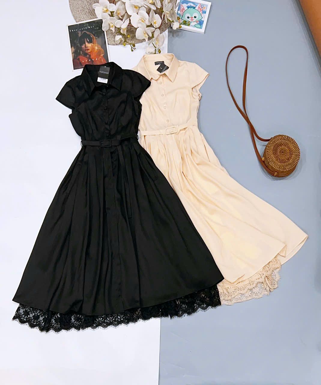  Đầm midi TOP.SHOP Ren 