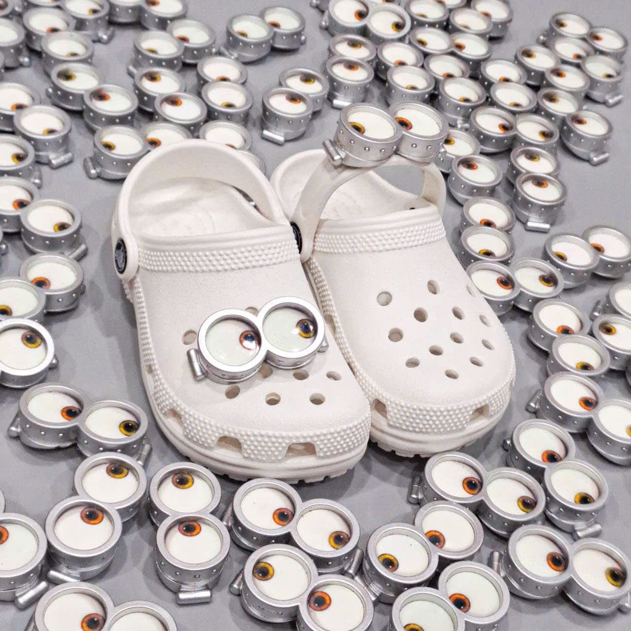  Jibbitz cặp mắt kính minion 3d gắn trang trí dép 