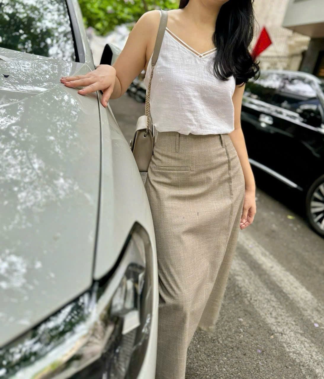  Chân Váy Dạ Caro Nữ 