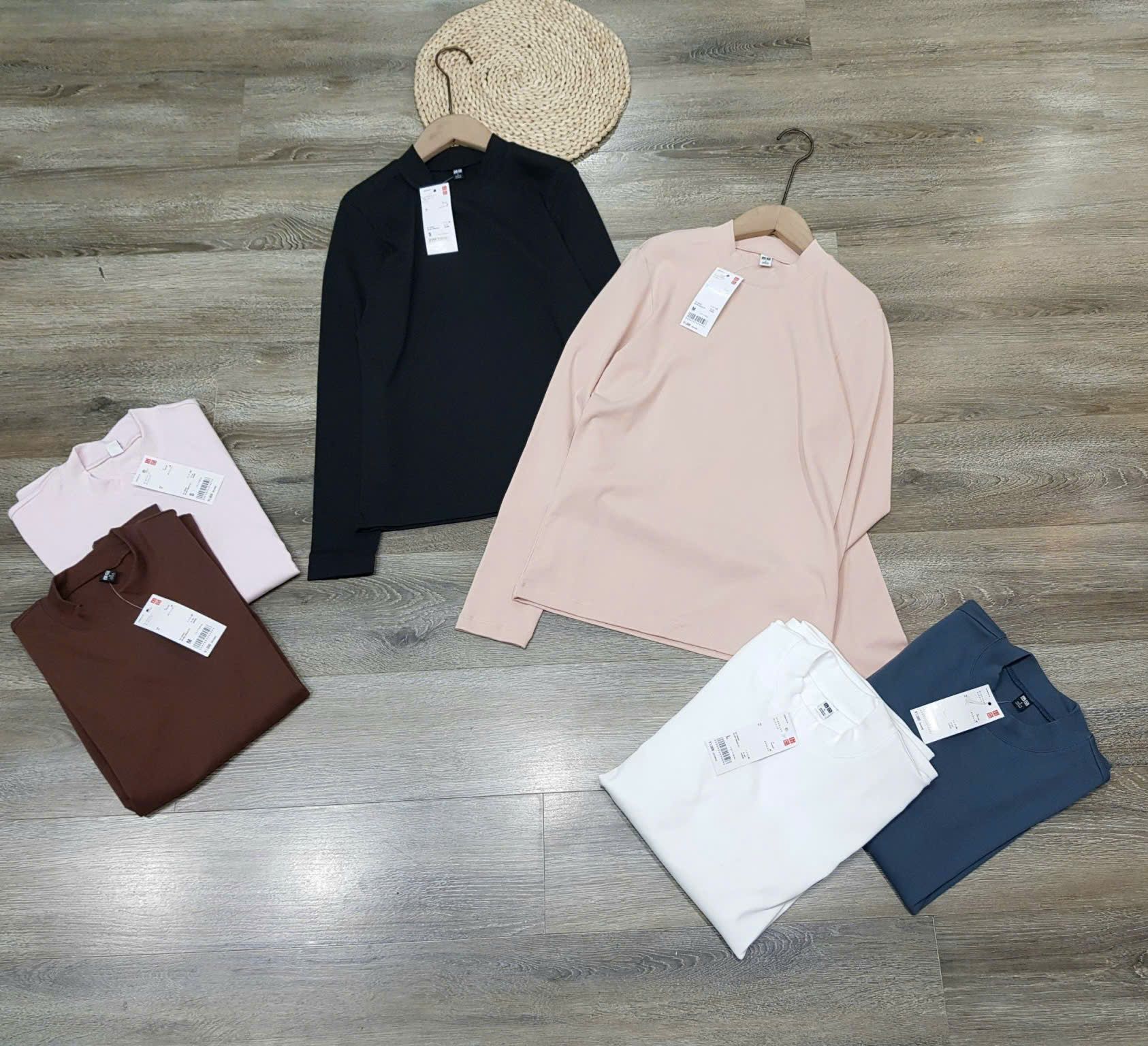  Áo thun Uni.qlo cổ tròn tay dài 
