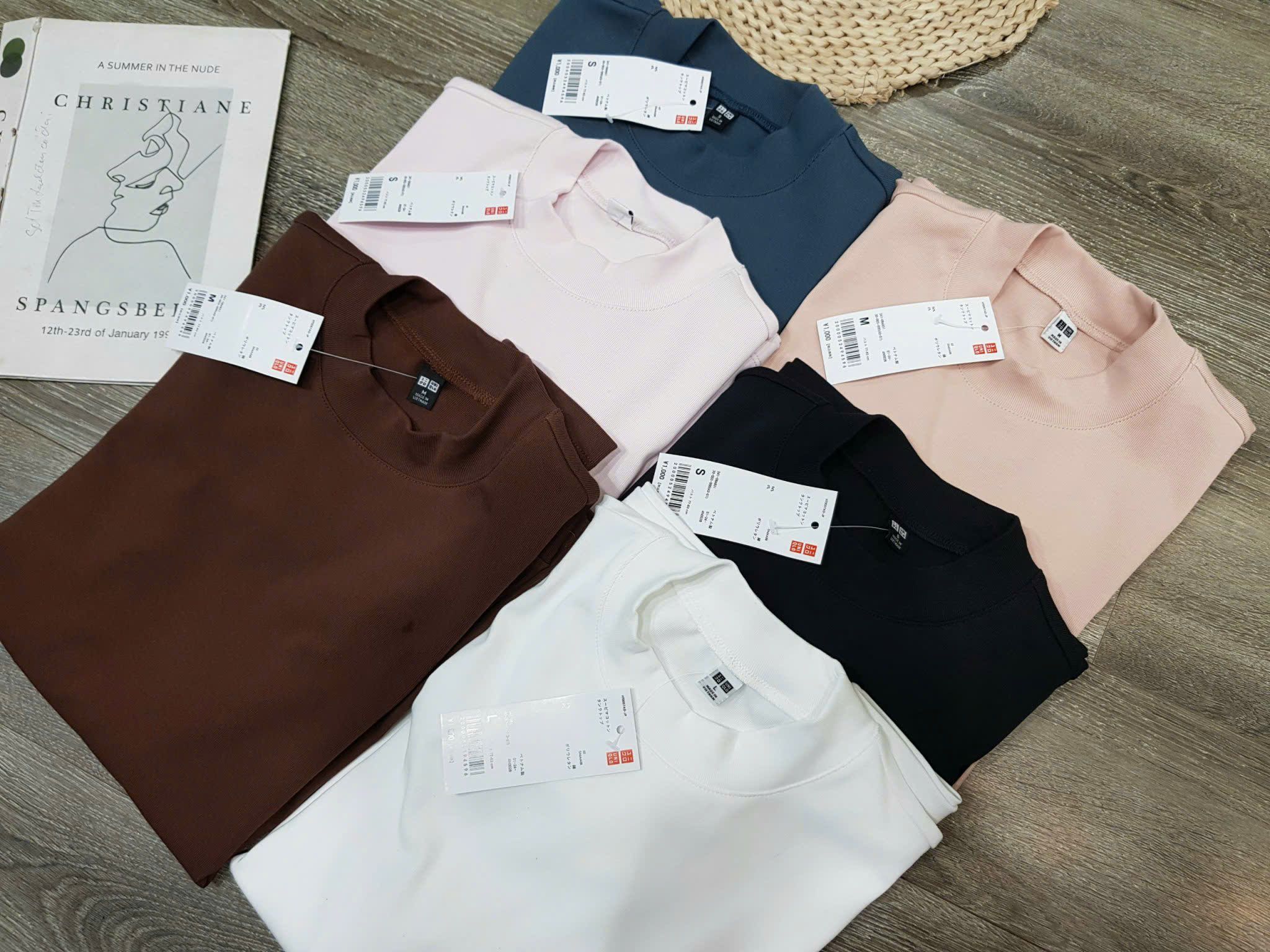  Áo thun Uni.qlo cổ tròn tay dài 