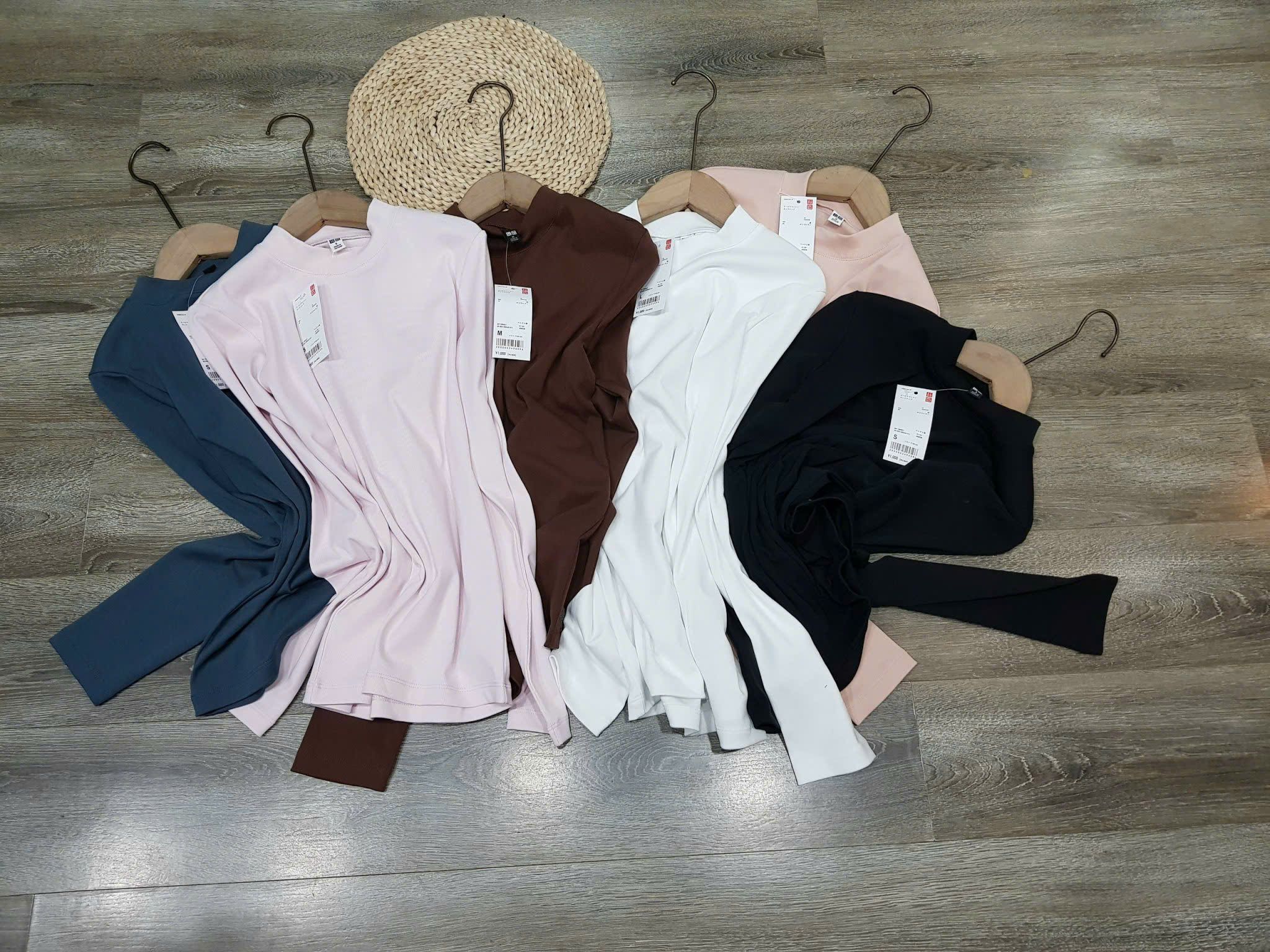  Áo thun Uni.qlo cổ tròn tay dài 