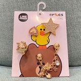  Set jibbitz kim loại cao cấp trang trí gắn dép cross 