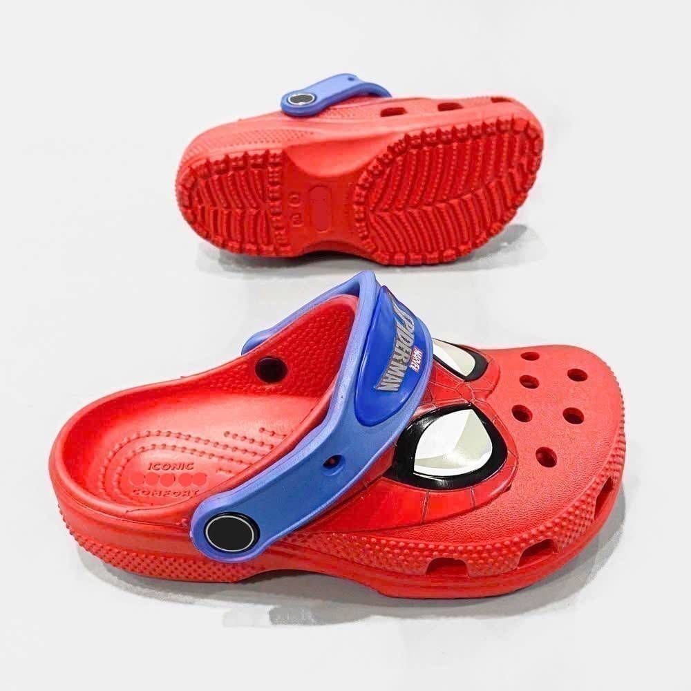  Dép sục trẻ em spiderman mắt kính, người nhện đỏ 